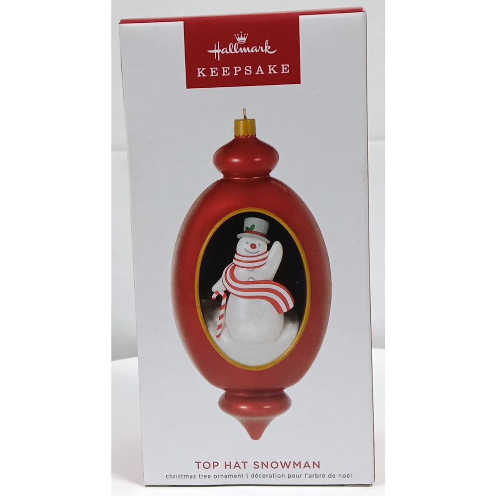 EUC! HALLMARK Limited Edition Keepsake 2022 Top Hat SNOWMAN Christmas Ornament
